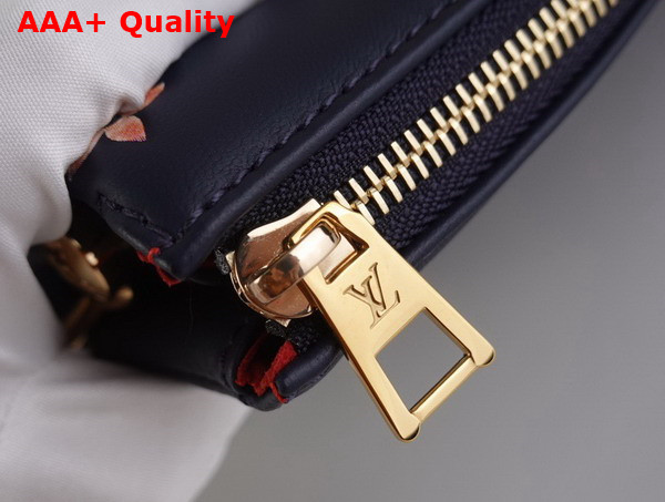 Louis Vuitton Coussin MM Handbag in Navy Blue Puffy Lambskin Embossed with a Surprising Monogram Pattern M21204 Replica