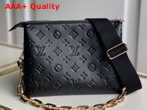 Louis Vuitton Coussin PM Black Monogram Embossed Puffy Lambskin M57790 Replica