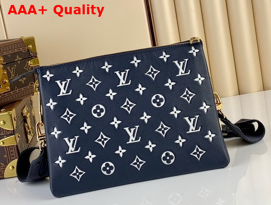 Louis Vuitton Coussin PM Black and White Monogram Print on the Embossed Puffy Lambskin M59398 Replica