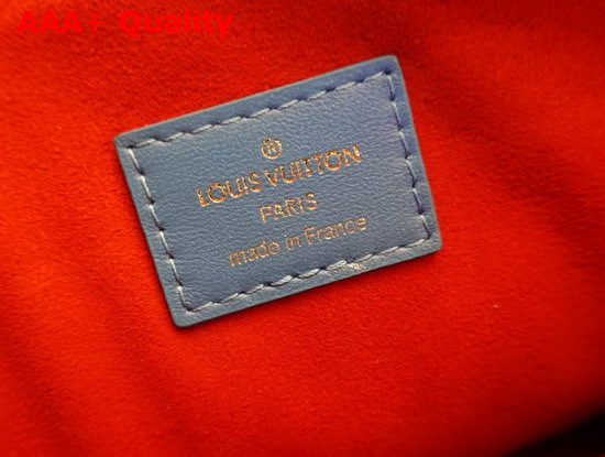 Louis Vuitton Coussin PM Handbag Blue Red Monogram Embossed Puffy Lambskin M58626 Replica