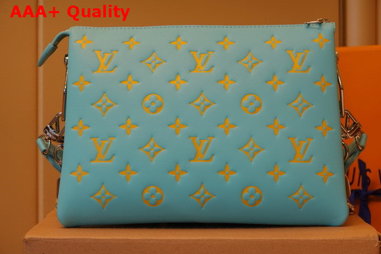 Louis Vuitton Coussin PM Handbag Mint Yellow Monogram Embossed Puffy Lambskin Replica