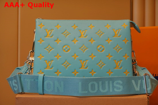 Louis Vuitton Coussin PM Handbag Mint Yellow Monogram Embossed Puffy Lambskin Replica