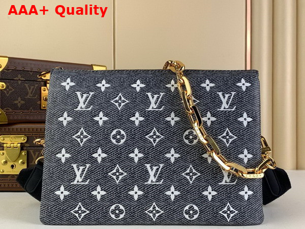 Louis Vuitton Coussin PM Handbag in Blue Lambskin M23071 Replica