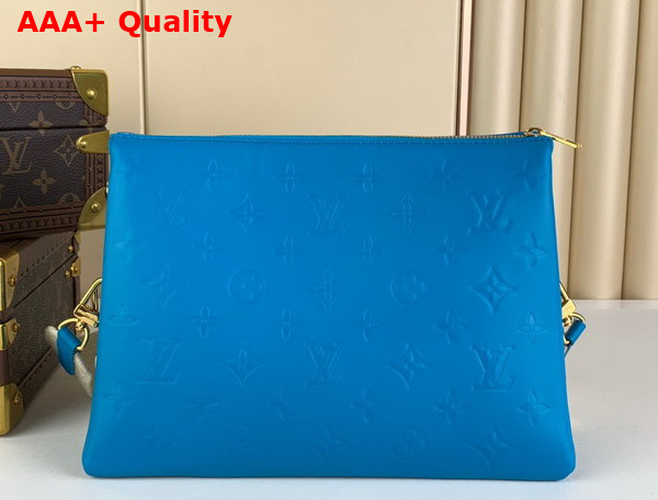 Louis Vuitton Coussin PM Handbag in Blue Lambskin Replica