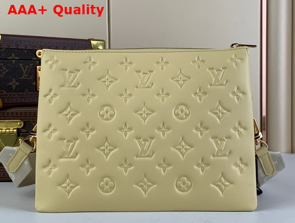 Louis Vuitton Coussin PM Handbag in Light Yellow Monogram Embossed Puffy Lambskin Replica