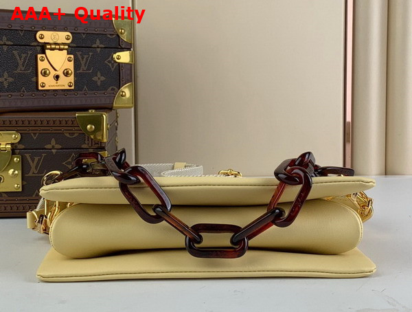 Louis Vuitton Coussin PM Handbag in Light Yellow Monogram Embossed Puffy Lambskin Replica