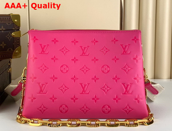 Louis Vuitton Coussin PM Handbag in Rose Miami Pink Lambskin M21773 Replica