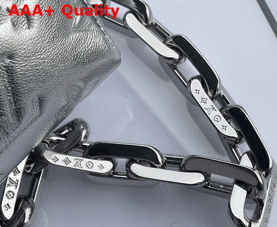 Louis Vuitton Coussin PM Handbag in Silver Monogram Embossed Puffy Lambskin M57913 Replica