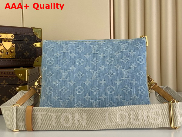 Louis Vuitton Coussin PM Handbag in Sky Blue Monogram Denim M24564 Replica