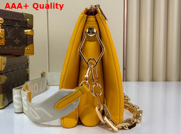 Louis Vuitton Coussin PM Handbag in Yellow Monogram Embossed Puffy Lambskin M20378 Replica