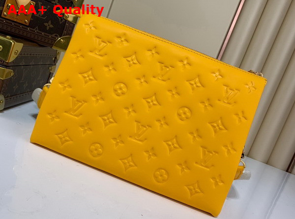 Louis Vuitton Coussin PM Handbag in Yellow Monogram Embossed Puffy Lambskin M20378 Replica