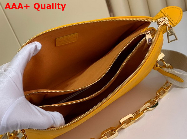 Louis Vuitton Coussin PM Handbag in Yellow Monogram Embossed Puffy Lambskin M20378 Replica