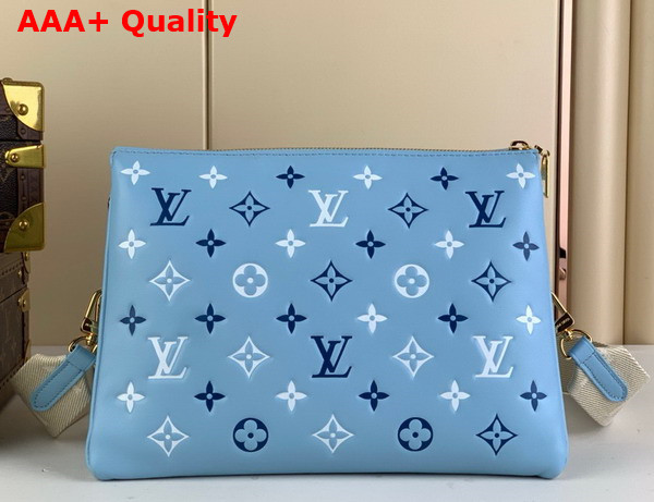 Louis Vuitton Coussin PM Tricolor Bag in Blue Lambskin M22953 Replica