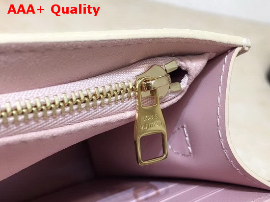 Louis Vuitton Croisette Chain Wallet Rose Ballerine Damier Azur Canvas N60357 Replica