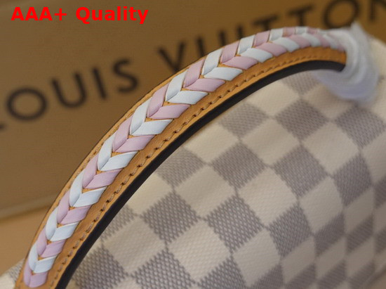 Louis Vuitton Croisette Handbag in Damier Azur Canvas and Hand Braided Leather Shoulder Strap N50053 Replica