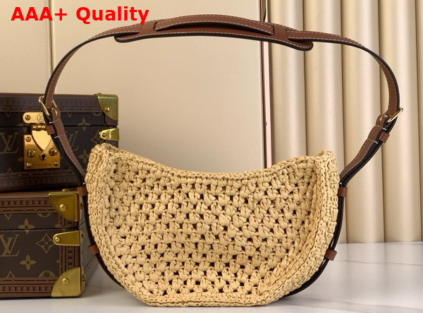 Louis Vuitton Croissant MM Handbag in Natural Raffia M24811 Replica