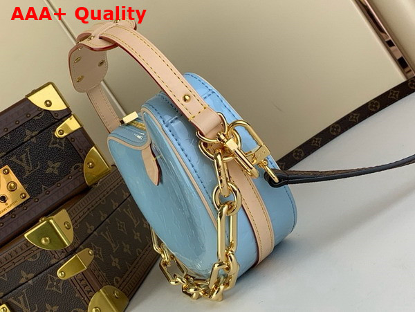 Louis Vuitton Croissant PM Bag in Sky Monogram Vernis Embossed Cowhide Leather M24021 Replica