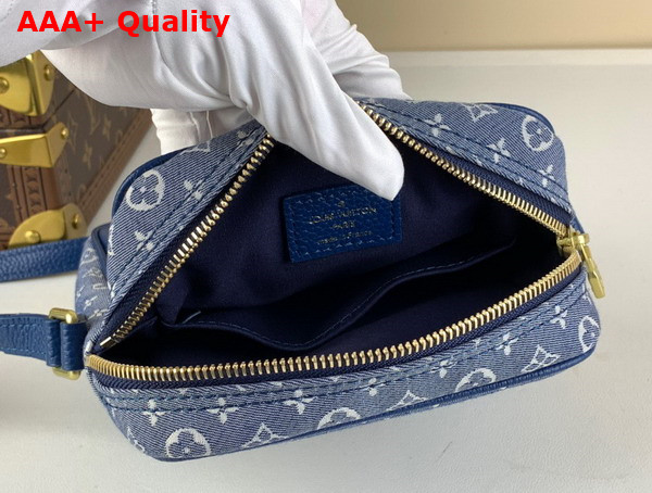 Louis Vuitton Crossbody Bag in Blue Monogram Jacquard Denim Replica