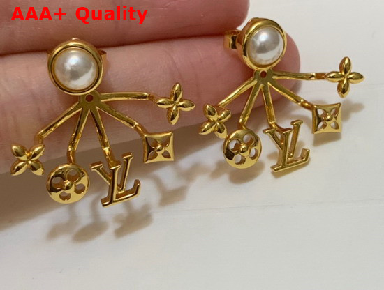 Louis Vuitton Cruiser Earrings Gold Color Hardware M00601 Replica