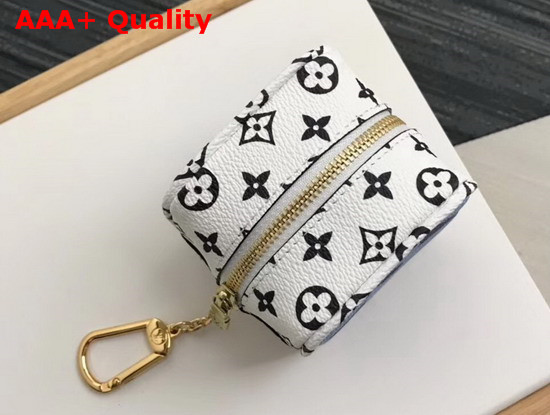 Louis Vuitton Cube Coin Purse Blue and White Monogram Canvas Replica