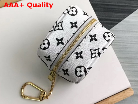 Louis Vuitton Cube Coin Purse Khaki and White Monogram Canvas Replica