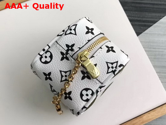 Louis Vuitton Cube Coin Purse Khaki and White Monogram Canvas Replica