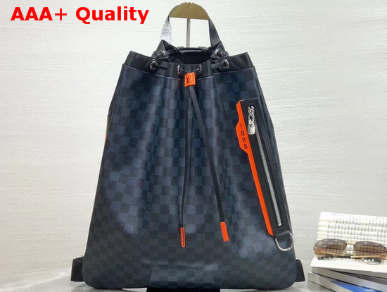 Louis Vuitton Damier Cobalt Race Drawstring Backpack N40170 Replica