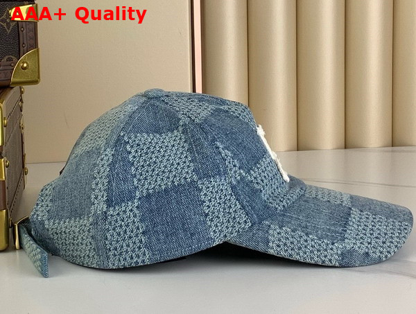 Louis Vuitton Damier Denim 3D Cap in Denim Blue M7534M Replica