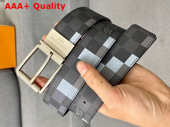 Louis Vuitton Damier Graphite 3D Coated Canvas Belt Gray Replica