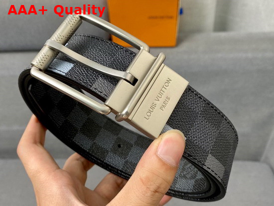 Louis Vuitton Damier Graphite 3D Coated Canvas Belt Gray Replica