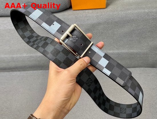 Louis Vuitton Damier Graphite 3D Coated Canvas Belt Gray Replica