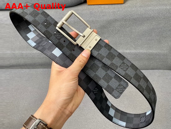 Louis Vuitton Damier Graphite 3D Coated Canvas Belt Gray Replica