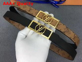 Louis Vuitton Dauphine 25mm Reversible Belt Black M0203U Replica