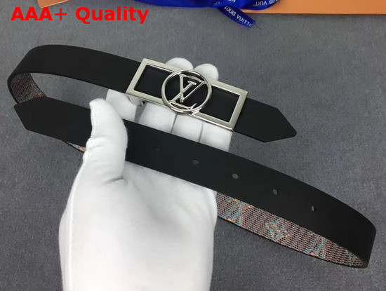 Louis Vuitton Dauphine 25mm Reversible Belt Blue Monogram LV POP Print MP136U Replica