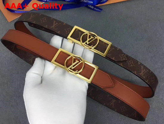 Louis Vuitton Dauphine 25mm Reversible Belt Tan M0196U Replica