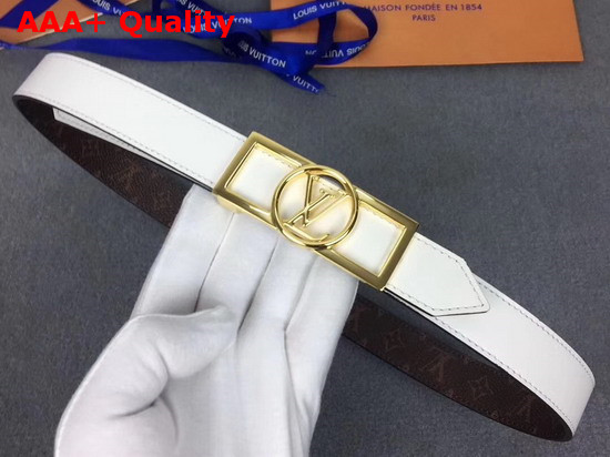 Louis Vuitton Dauphine 25mm Reversible Belt White M0208U Replica