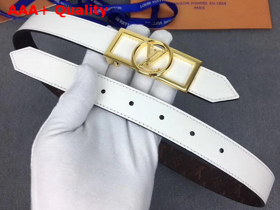 Louis Vuitton Dauphine 25mm Reversible Belt White M0208U Replica