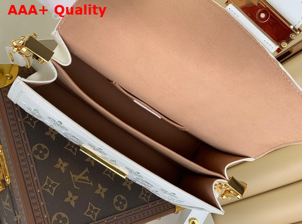 Louis Vuitton Dauphine East West Handbag in White Calfskin Leather M20739 Replica