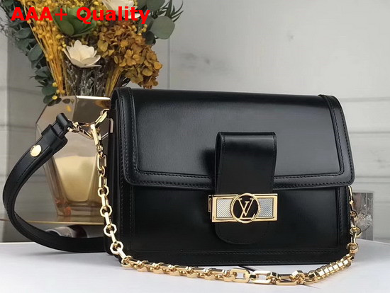 Louis Vuitton Dauphine MM Black Smooth Calf Leather M55821 Replica