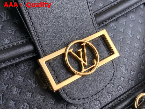 Louis Vuitton Dauphine MM Handbag in Black Calfskin Nano Size Monogram Pattern M22276 Replica