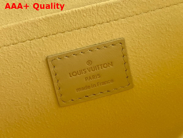 Louis Vuitton Dauphine MM Handbag in Yellow Calfskin Nano Size Monogram Pattern Replica