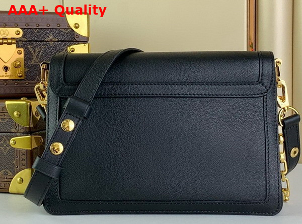 Louis Vuitton Dauphine Soft MM Handbag in Black Calfskin M25209 Replica