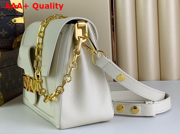 Louis Vuitton Dauphine Soft MM Handbag in White Calfskin M25050 Replica