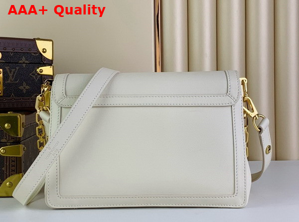 Louis Vuitton Dauphine Soft MM Handbag in White Calfskin M25050 Replica