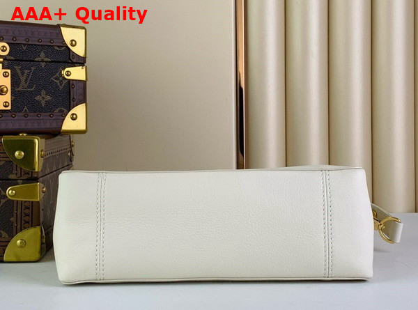 Louis Vuitton Dauphine Soft MM Handbag in White Calfskin M25050 Replica