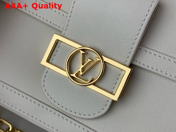 Louis Vuitton Dauphine Soft MM Handbag in White Calfskin M25050 Replica