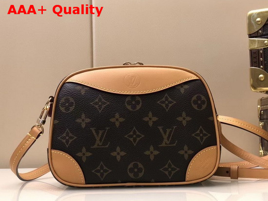 Louis Vuitton Deauville Mini Handbag in Monogram Canvas with Natural Leather Trim M45528 Replica