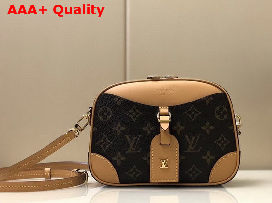 Louis Vuitton Deauville Mini Handbag in Monogram Canvas with Natural Leather Trim M45528 Replica