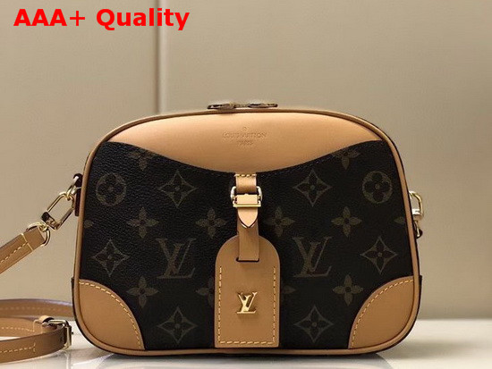 Louis Vuitton Deauville Mini Handbag in Monogram Canvas with Natural Leather Trim M45528 Replica