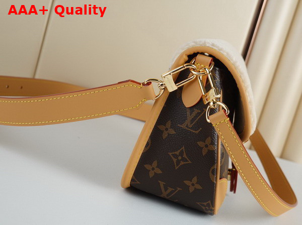 Louis Vuitton Diane Handbag in Monogram Coated Canvas and Shearling M46317 Replica